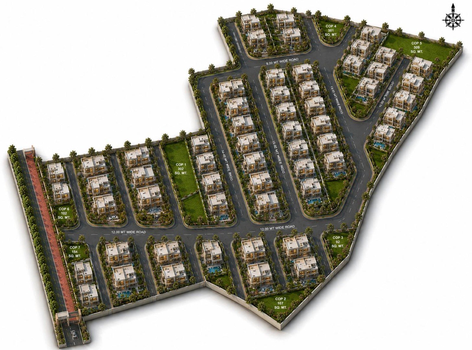 Vastu Shree Township 3D site layout
